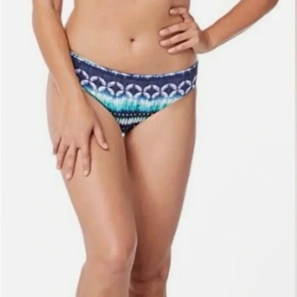 Blue Rod Beattie Kore Tie Front Bikini Top Size 34DD and Bikini Bottom Size 8 - Picture 5 of 10